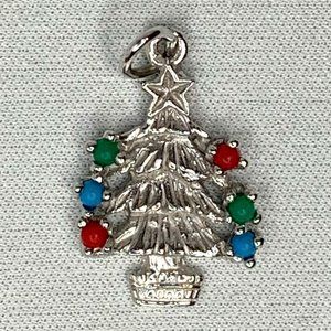 925 Silver Christmas Tree Charm/Pendant(007)